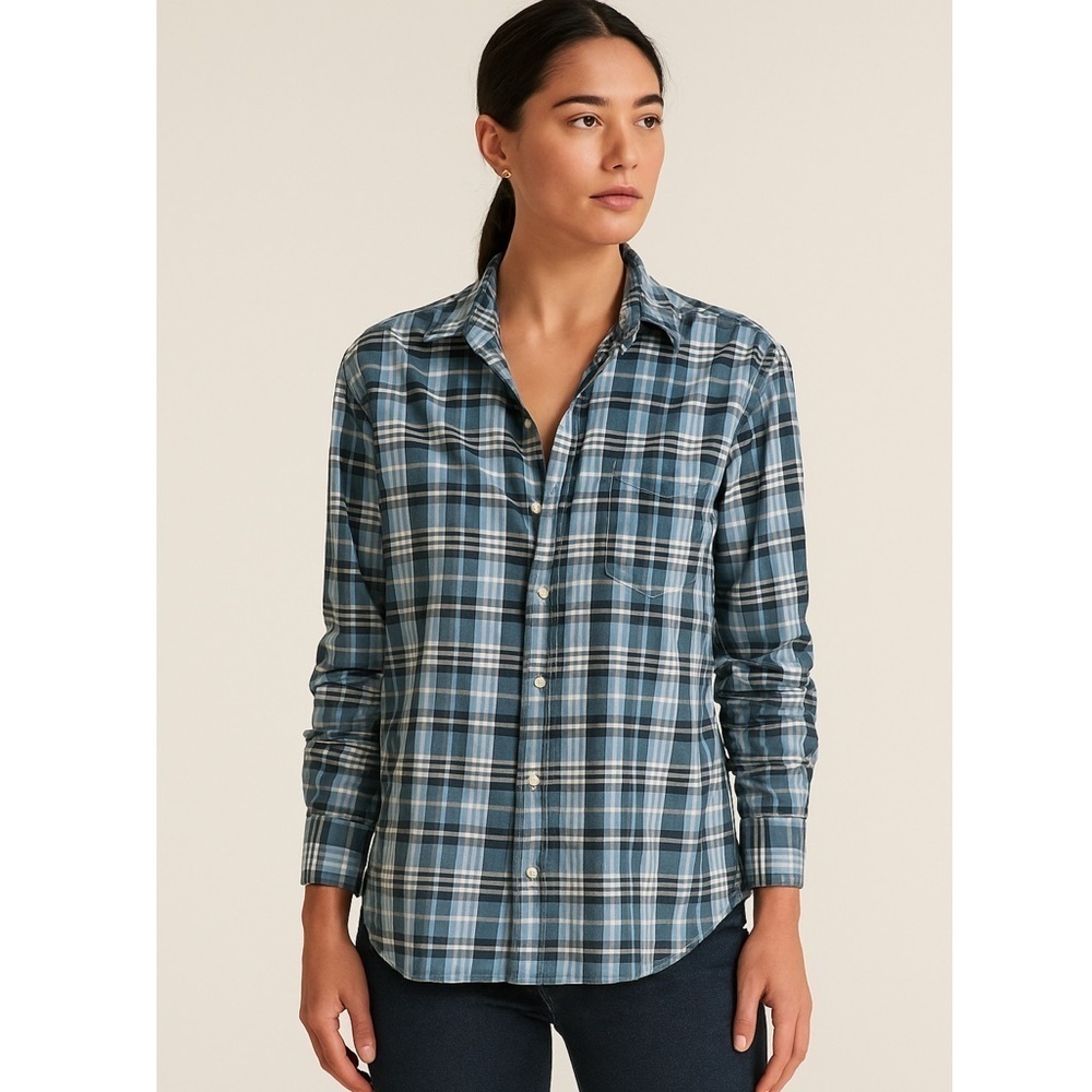 Frank & Eileen Blue Plaid Don button down Shirt size large